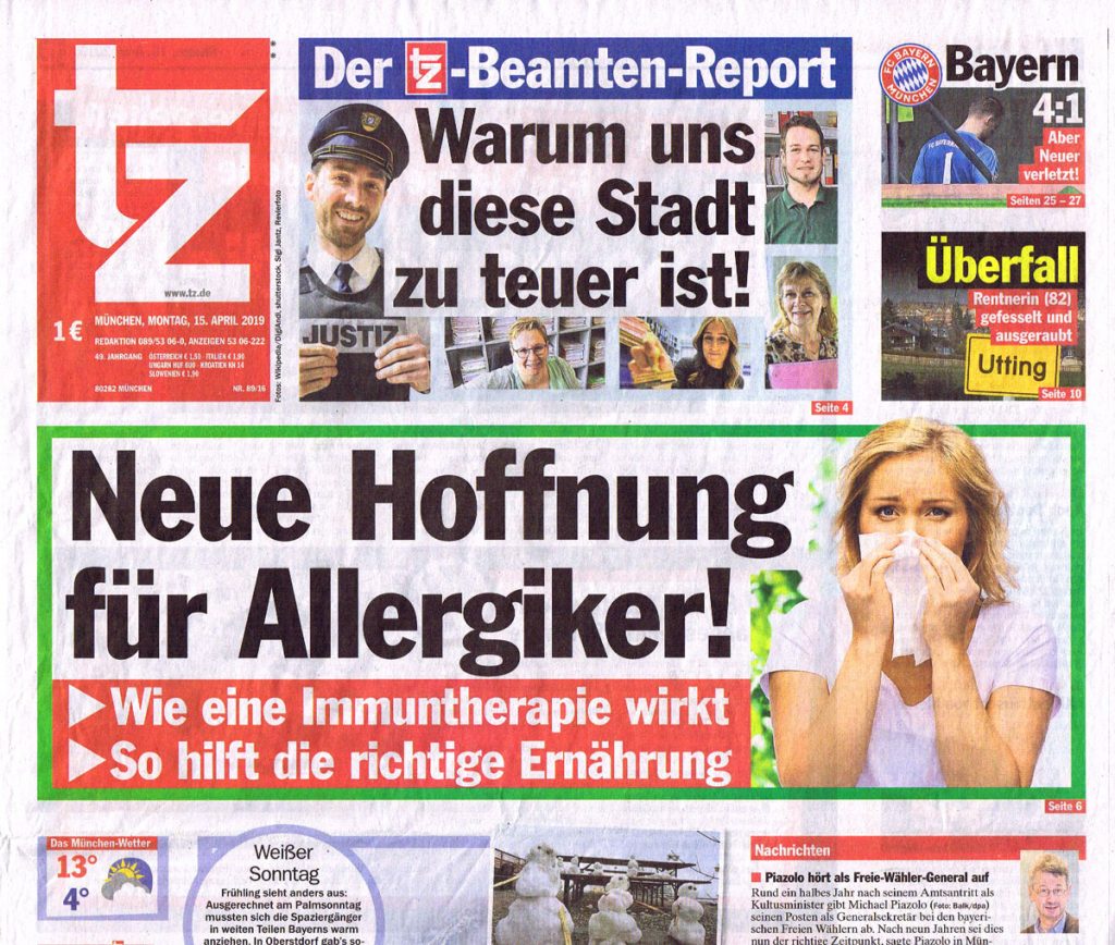 Tageszeitung München (TZ) 04/2019